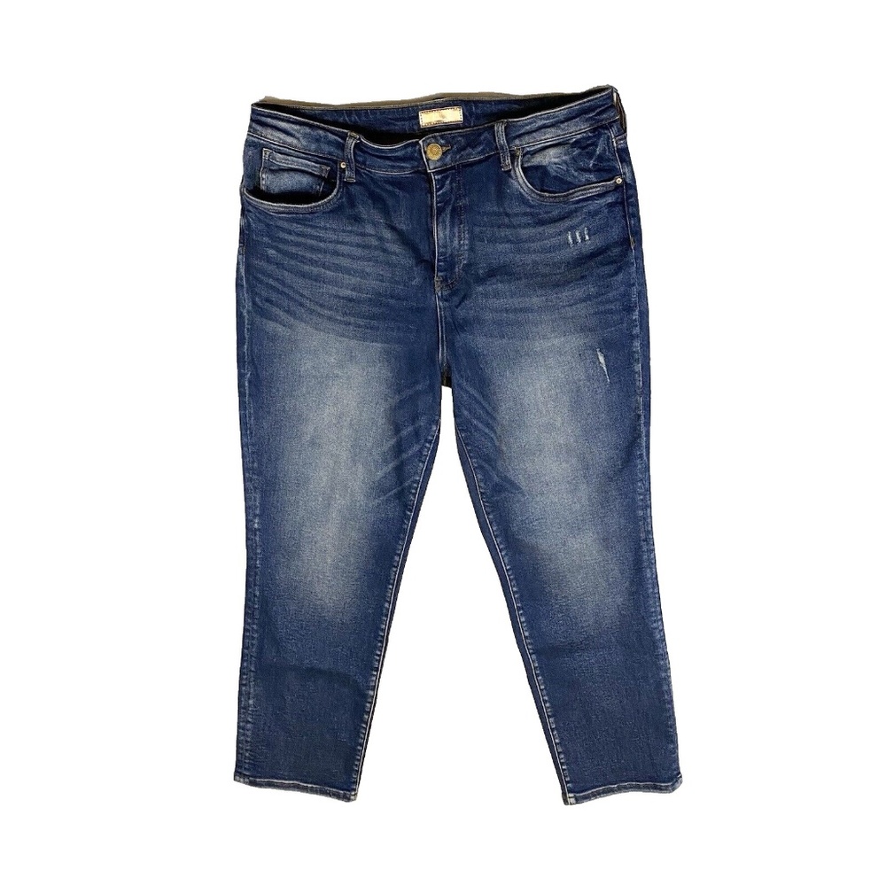 Kut from the Kloth Catherine Blue Jeans Size 16 High Rise Ankle Straight Leg
